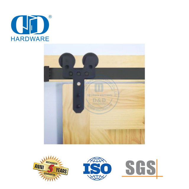 Kit de herrajes para puertas de granero, de acero inoxidable, fácil de instalar, corredera, de madera, con riel, para riel, Hardware para puertas de granero-DDBD008