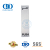 Placa de empuje personalizada Acero inoxidable 304/316 Accesorios de hardware Placa de señalización Inodoro Hotel Escuela Puerta Firma Plate-DDSP011