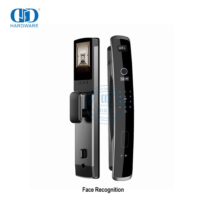Timbre biométrico digital con huella dactilar, seguridad, alarma automática completa, cerradura de puerta inteligente-DDEL016