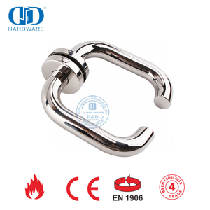 Manija de palanca de puerta tubular redonda de acero inoxidable EN 1906 con acabado PSS-DDTH001-PSS
