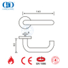 Manija de palanca de puerta tubular redonda de acero inoxidable EN 1906 con acabado PSS-DDTH001-PSS