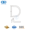 Tirador de acero inoxidable plateado tipo D espalda con espalda para puerta principal de vidrio Hardware-DDPH006