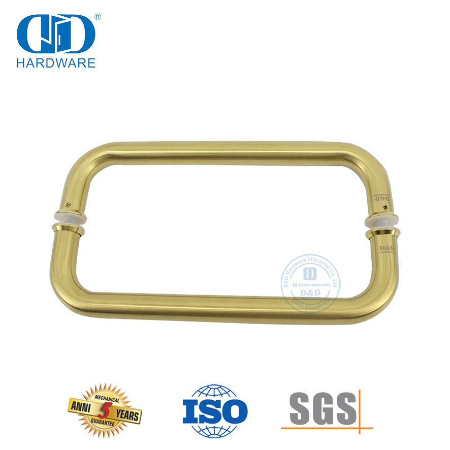 Accesorios para puertas de baño Barra para toallas Puerta corrediza de vidrio Tirador de espalda con espalda-DDPH007-A-SB
