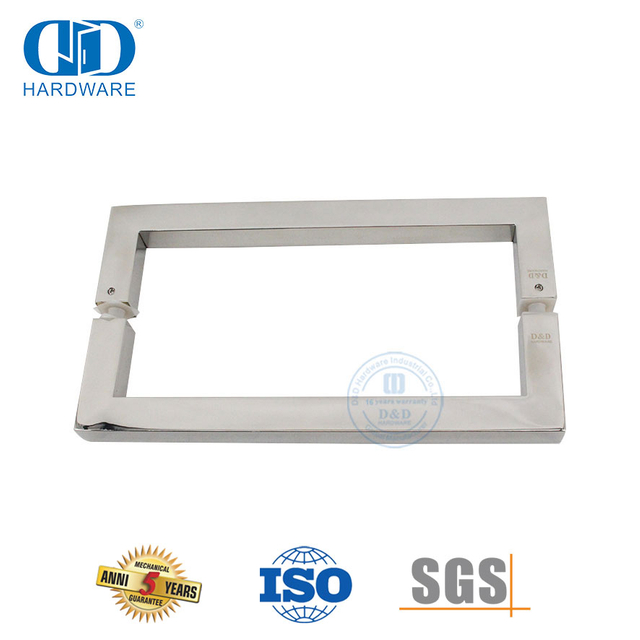 Tirador de tubo cuadrado SUS316 D de nuevo diseño para puerta de vidrio-DDPH015-E-PSS