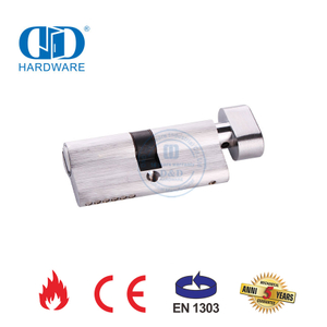 Cilindro de cerradura para baño con certificación EN 1303 y acabado en cromo satinado-DDLC007-70mm-SC