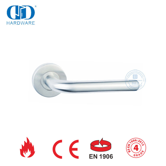 Manija de puerta exterior delantera en forma de L certificada BS EN 1906-DDTH010-SSS