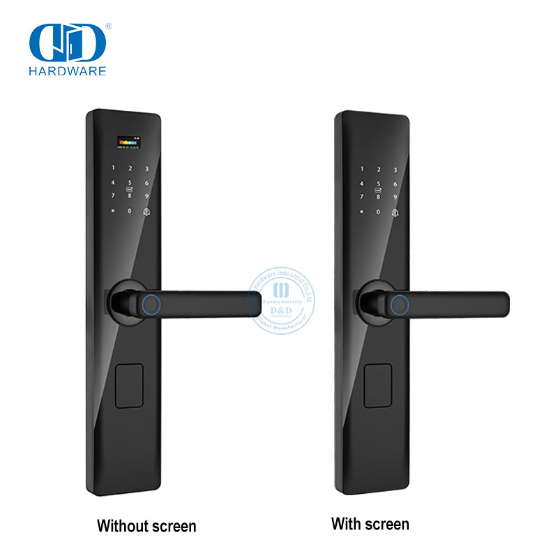 Manija de puerta delantera Cerradura electrónica de casa inteligente con huella digital y pantalla-DDDL001