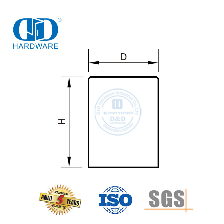 Tiradores y perillas cuadrados para gabinetes de cocina de muebles pequeños-DDFH063