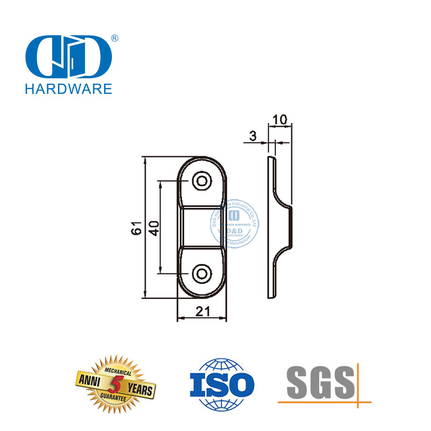 Kit de cierre magnético de goma para puerta plegable con doble DDDS056
