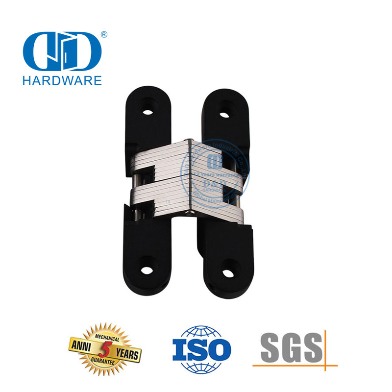 Fabricante de aleación de zinc invisible de 180 grados para puerta de escuela de hotel sin manos Bisagra-DDCH007