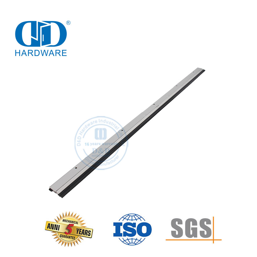 UL Fácil instalación Acústica Automática A prueba de aire caliente Accesorio de hardware de construcción Sello inferior de puerta oculta de aluminio-DDBS003