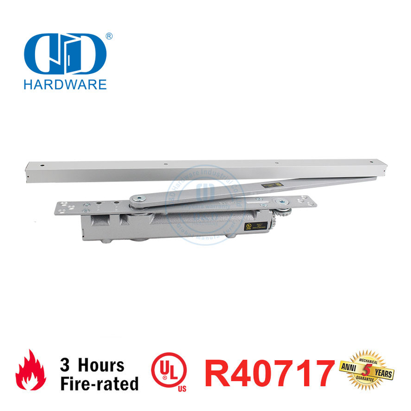 Control ajustable Certificación UL Cierrapuertas de salida superior automático de aluminio ignífugo-DDDC052