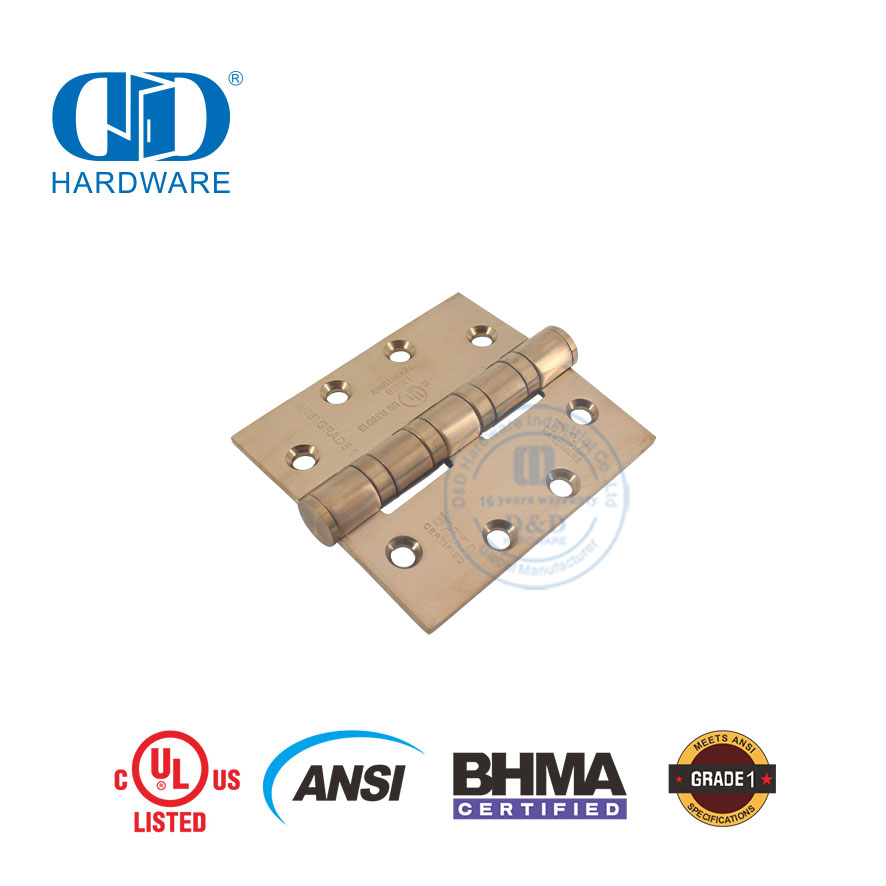 Certificado UL BHMA SGR ignífugo Instalación rápida Ventana Gabinete de cocina Muebles Hardware Bisagra de puerta -DDSS001-ANSI-1-4.5x4.0x4.6mm