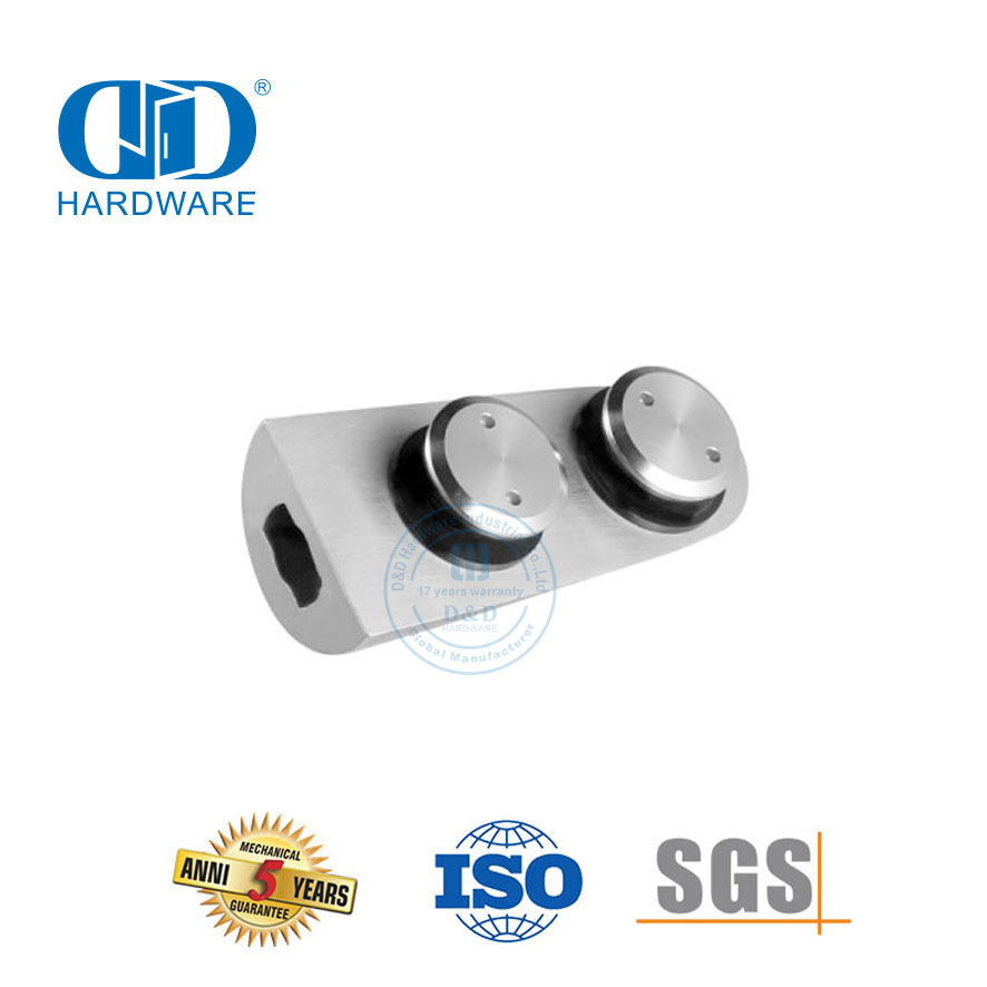 Pivote de puerta inferior de acero inoxidable, herrajes para puerta de vidrio, ajuste de parche pivotante, pivote superior-DDGP012