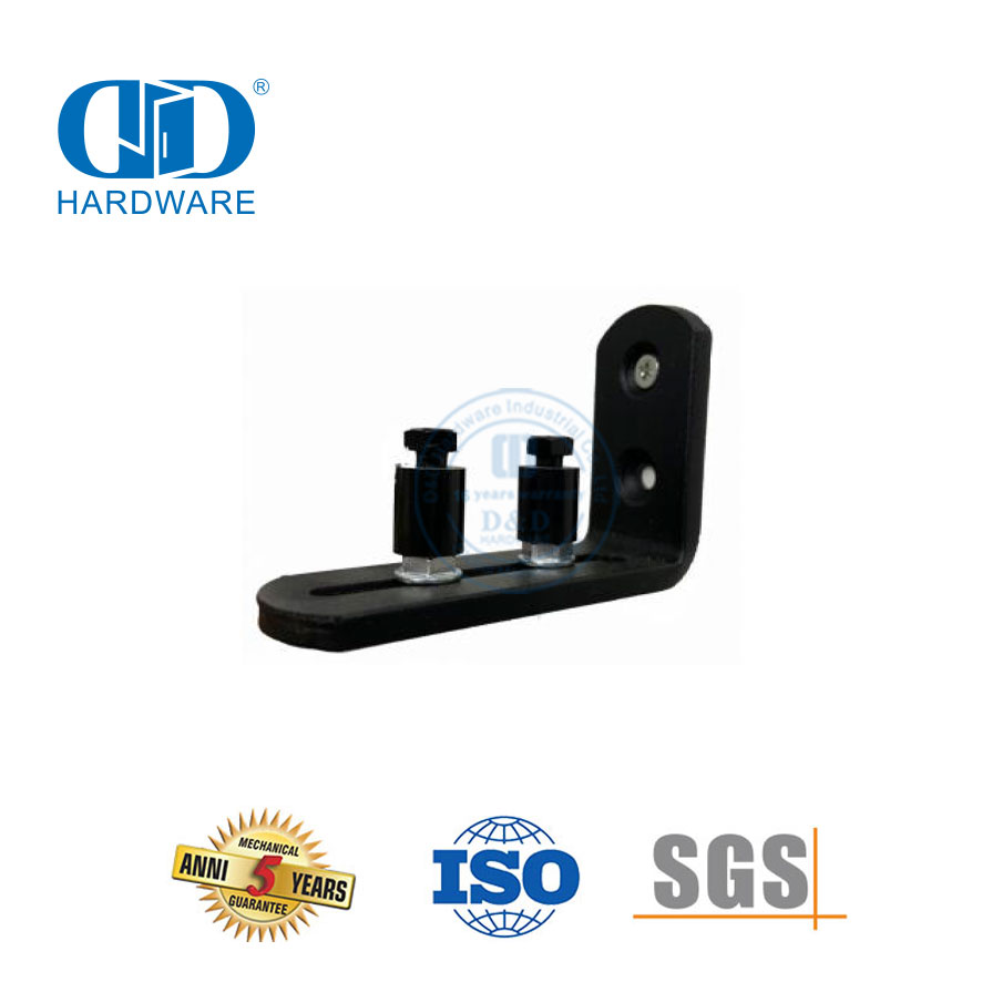 Kit doble silencioso de acero inoxidable, herrajes para puertas corredizas de Granero, juego de herrajes para puertas de granero de alta resistencia, Kit de riel-DDBD077