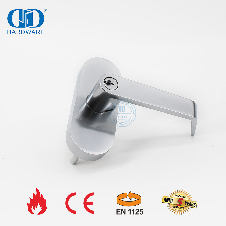 Dispositivo de salida de pánico con estructura de husillo compatible con ADA, resistente al fuego, CE, de acero inoxidable, para puerta de madera y metal-DDPD042-CE