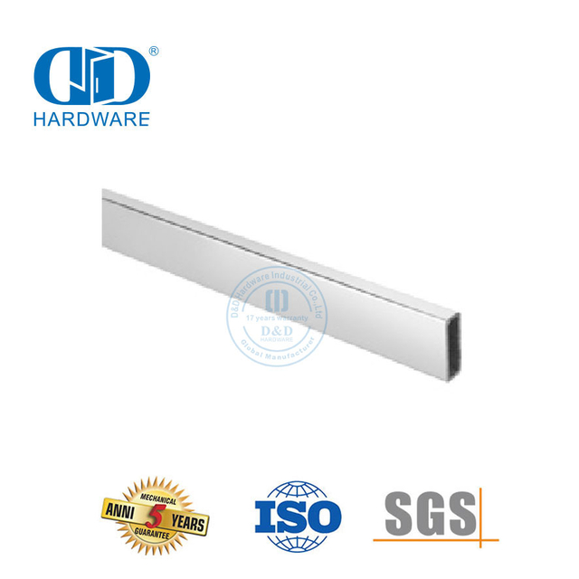 Accesorios de hardware de vidrio de acero inoxidable Herrajes para muebles Puerta corrediza de baño Tubo cuadrado-DDSL001-9