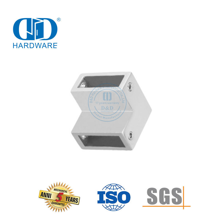 Sistema de cabina de ducha comercial de acero inoxidable, conector de soporte de Panel de vidrio, accesorios para puerta de vidrio-DDSC011