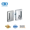 Cerradura de puerta corrediza de vidrio cuadrada de acero inoxidable, cerradura con manija de llave, accesorio para puerta-DDGL003