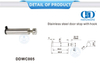 Hardware de baño de acero inoxidable Abrazadera de vidrio Clip Tope de puerta de vidrio con gancho-DDWC005