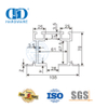 Venta al por mayor de fábrica, accesorios de vidrio de acero inoxidable, herrajes para puertas, riel de rodillos para baño, lavabo-DDGS147