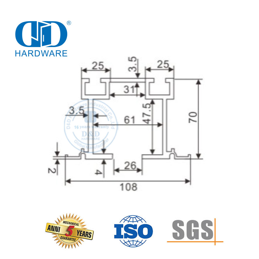 Venta al por mayor de fábrica, accesorios de vidrio de acero inoxidable, herrajes para puertas, riel de rodillos para baño, lavabo-DDGS147