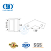 Conector de abrazadera de vidrio de tubo cuadrado de alta calidad de acero inoxidable para accesorios de baño-DDSC017