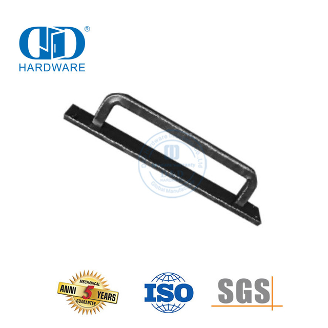 Manija de tirador de puerta corrediza de granero con acabado negro moderno de acero inoxidable de China Manija de palanca hueca-DDBD105