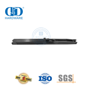 Kits de puertas correderas con orificio sin taladro, cierre suave, negro, de acero inoxidable, Kit de herrajes para puertas de granero-DDBD136