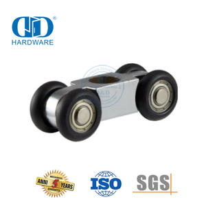 Rueda colgante de oficina de acero inoxidable, puerta corredera, polea de rodillo, herrajes de vidrio para baño-DDGS157