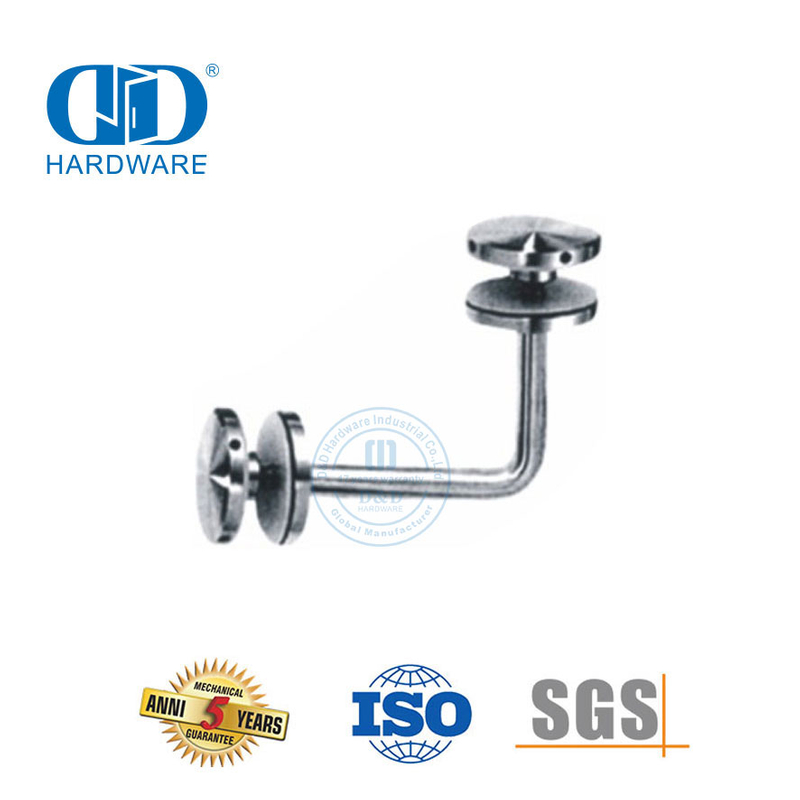 Fabricante de accesorios para puertas de acero inoxidable, barandilla de barandilla de escalera de vidrio, soporte de barandilla-DDHB001