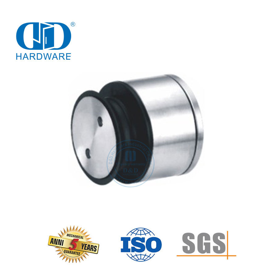 Hardware de puerta corredera con sistema de pivote de puerta de vidrio con fijación de un solo punto ajustable de acero inoxidable-DDGP024