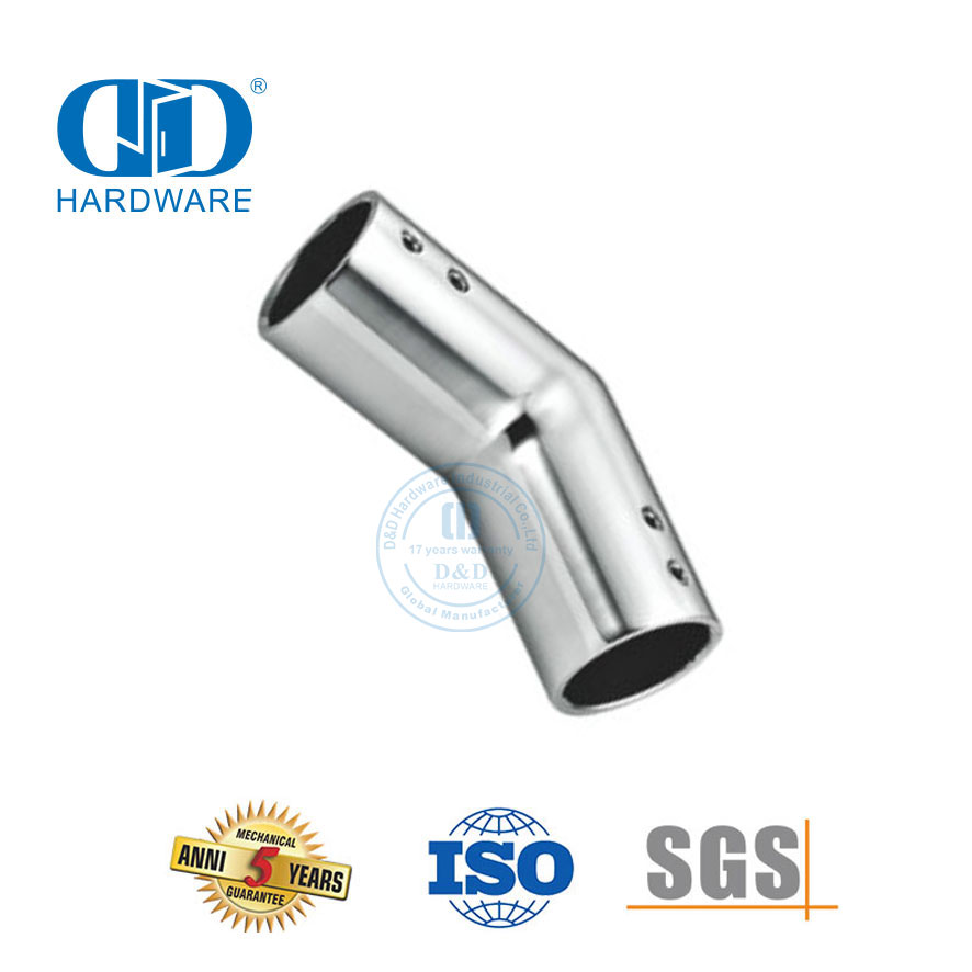 Conector de puerta de tubo de clip de soporte de tubo de vidrio de fábrica de acero inoxidable Conector de panel de vidrio-DDSC034