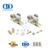 Kits de herrajes para puertas corredizas de granero con rodillos planos de tres ruedas de plástico de acero inoxidable Hardware para muebles-DDBD053