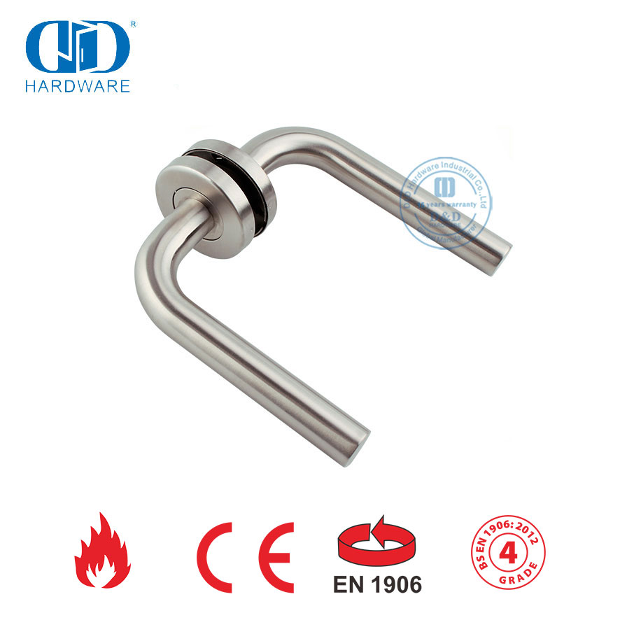Manija de puerta con cerradura de palanca de acero inoxidable BS EN 1906-DDTH002-SSS
