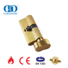 Cilindro de cerradura de embutir para baño de latón satinado con certificación EN 1303-DDLC007-70mm-SB