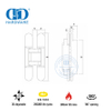Bisagra de puerta oculta de 180 grados con clasificación de fuego EN1634 para Hotel-DDCH008-G40