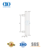 Tiradores de muebles de metal con barra en T de acero inoxidable rentables para puertas de ducha de vidrio-DDPH033-SSS