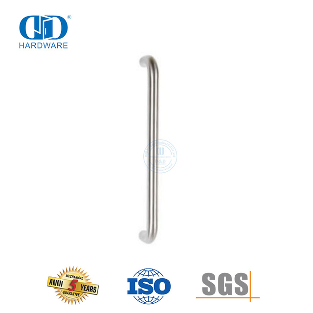 Mango de vidrio compensado de acero inoxidable personalizado duradero para ducha de baño-DDPH020