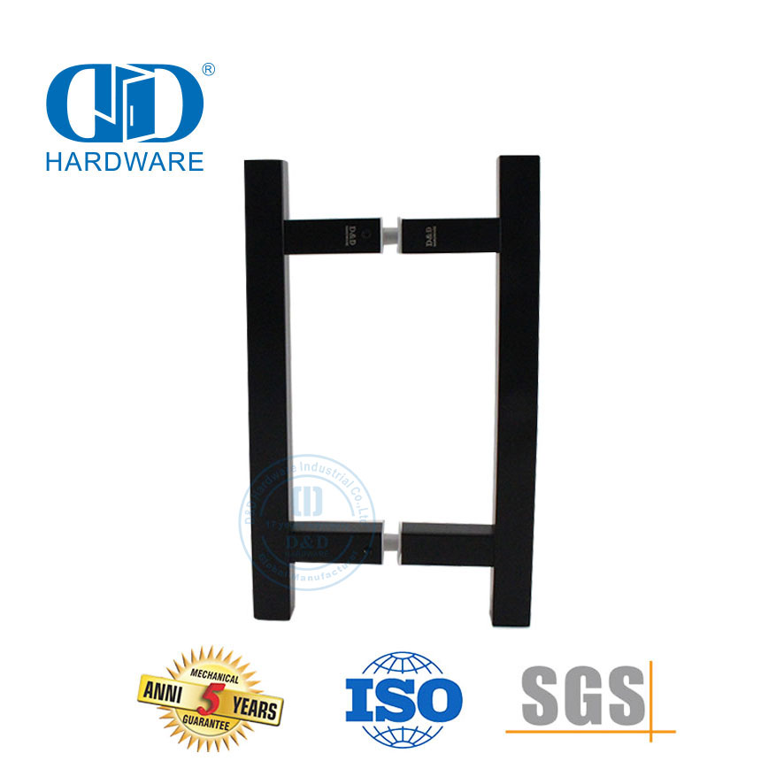Tirador de acero inoxidable simple y moderno Brilliance para puerta de vidrio de baño-DDPH016-A Φ25-MB