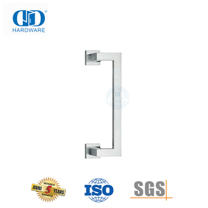 Manija de puerta cuadrada de acero inoxidable 304 de un lado para puerta de vidrio de oficina-DDPH036