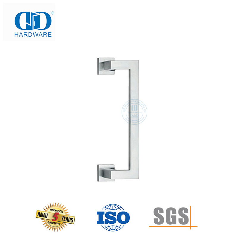 Manija de puerta cuadrada de acero inoxidable 304 de un lado para puerta de vidrio de oficina-DDPH036