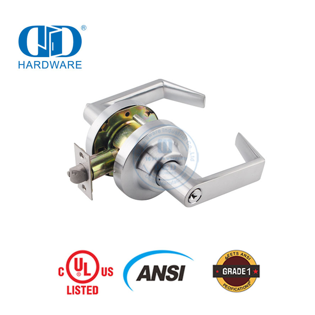Cerradura tubular ANSI Grado 1 de alta seguridad con cerradura de apertura suave para puerta interior comercial Lockset-DDLK009
