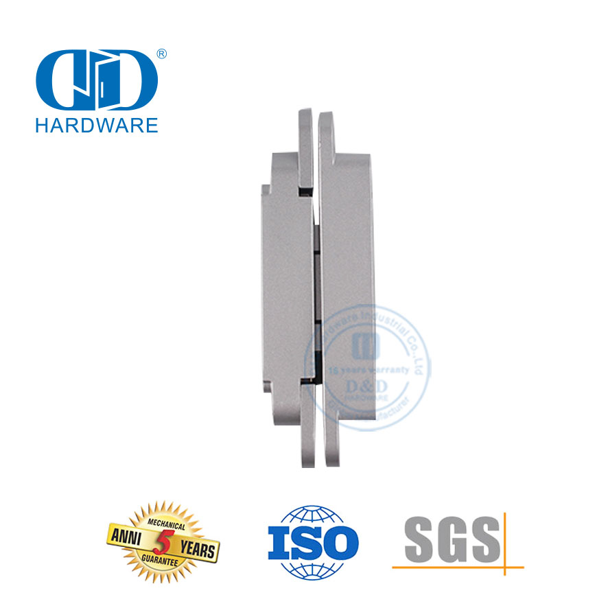 Fábrica de China Aleación de zinc 3D Accesorios de hardware arquitectónico oculto invisible Bisagra de puerta exterior interior pivotante de servicio pesado-DDCH008-G40