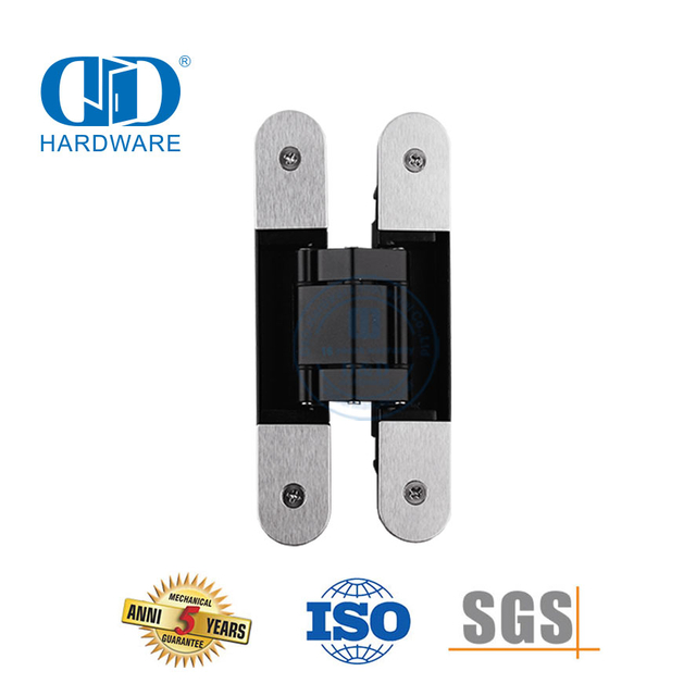 Bisagra de puerta doble exterior de 180 grados oculta oculta 3D de aleación de zinc de diferentes dimensiones-DDCH008-G40