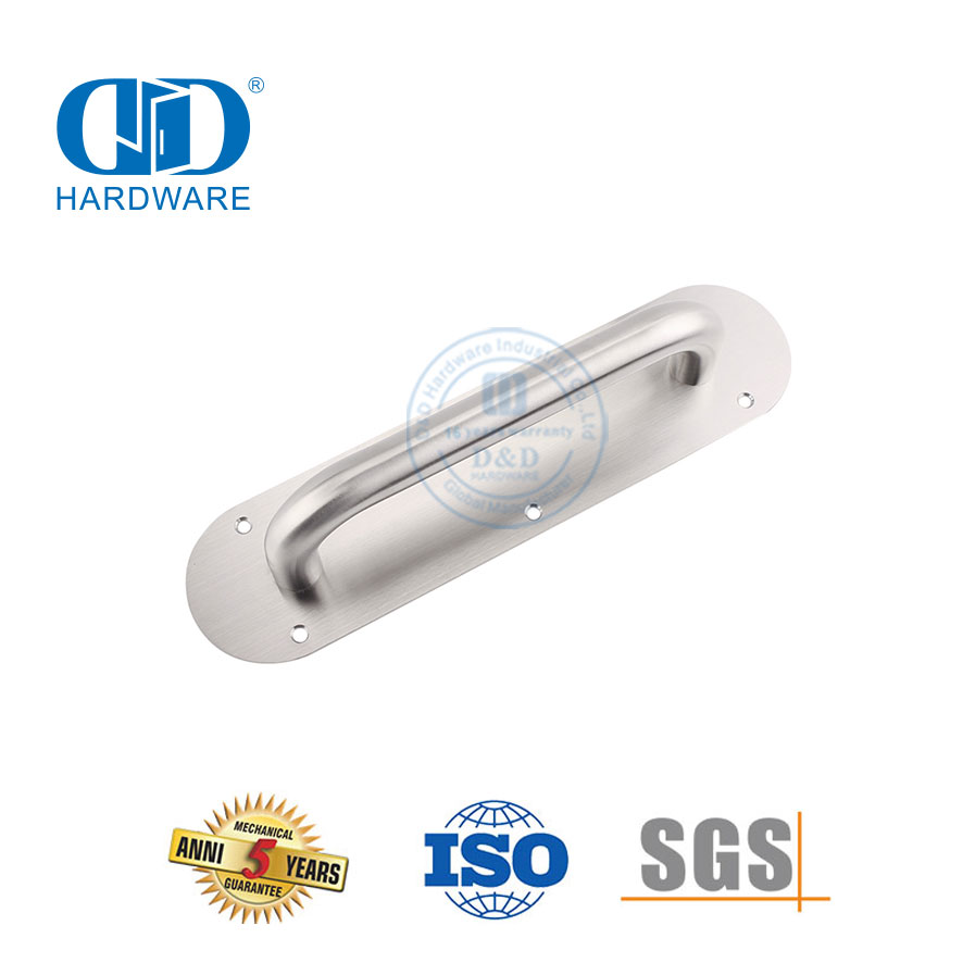 Tirador de acero inoxidable con placa, accesorios decorativos para puerta, placa de señalización, tirador de puerta Interior de madera comercial, DDPH022