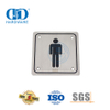 Placa de letrero para colgar con firma de fuego de acero inoxidable, placa de letrero para baño masculino, placa de letrero para inodoro-DDSP001