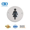 Señales de baño Símbolo de acero inoxidable Placa de señal femenina para baño Placa de señal para puerta de inodoro-DDSP002