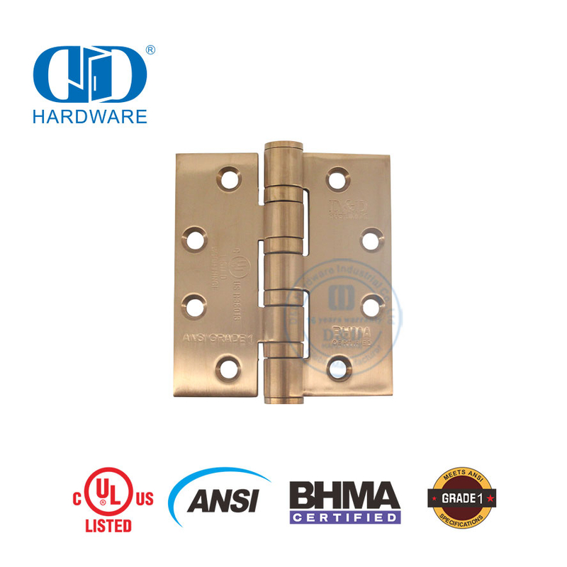 Certificado UL BHMA SGR ignífugo Instalación rápida Ventana Gabinete de cocina Muebles Hardware Bisagra de puerta -DDSS001-ANSI-1-4.5x4.0x4.6mm