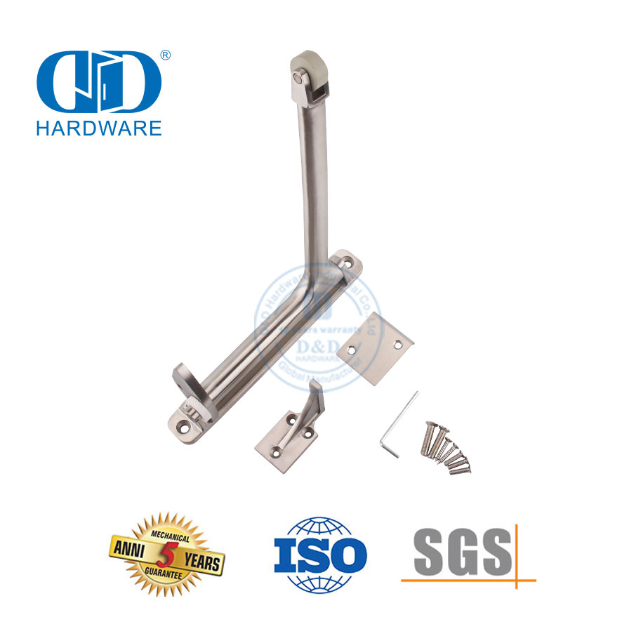 Selector de hardware para edificios públicos ocultos de alta resistencia ignífugo UL de acero inoxidable Coordinador de puertas para puertas metálicas de madera-DDDR001-9 pulgadas